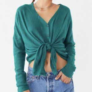 Urban Outfitters Out From Under Jojo Oversized Thermal Button Down (Small)